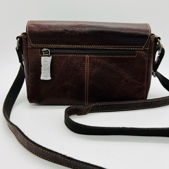 JACK GEORGES VOYAGER COLLECTION CROSSBODY BUFFALO LEATHER BAG NWT - Picture 4 of 15